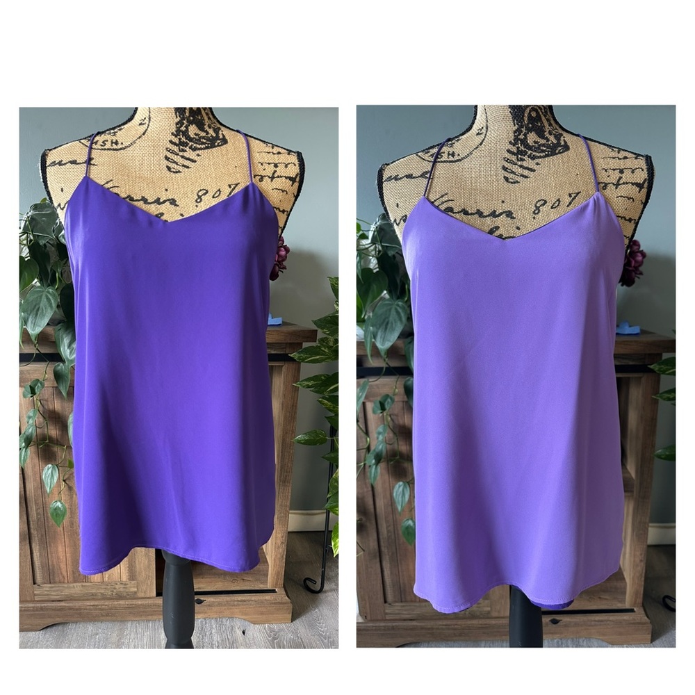 Express reversible blouse/tank (deep purple/lavendar) - Picture 1 of 5